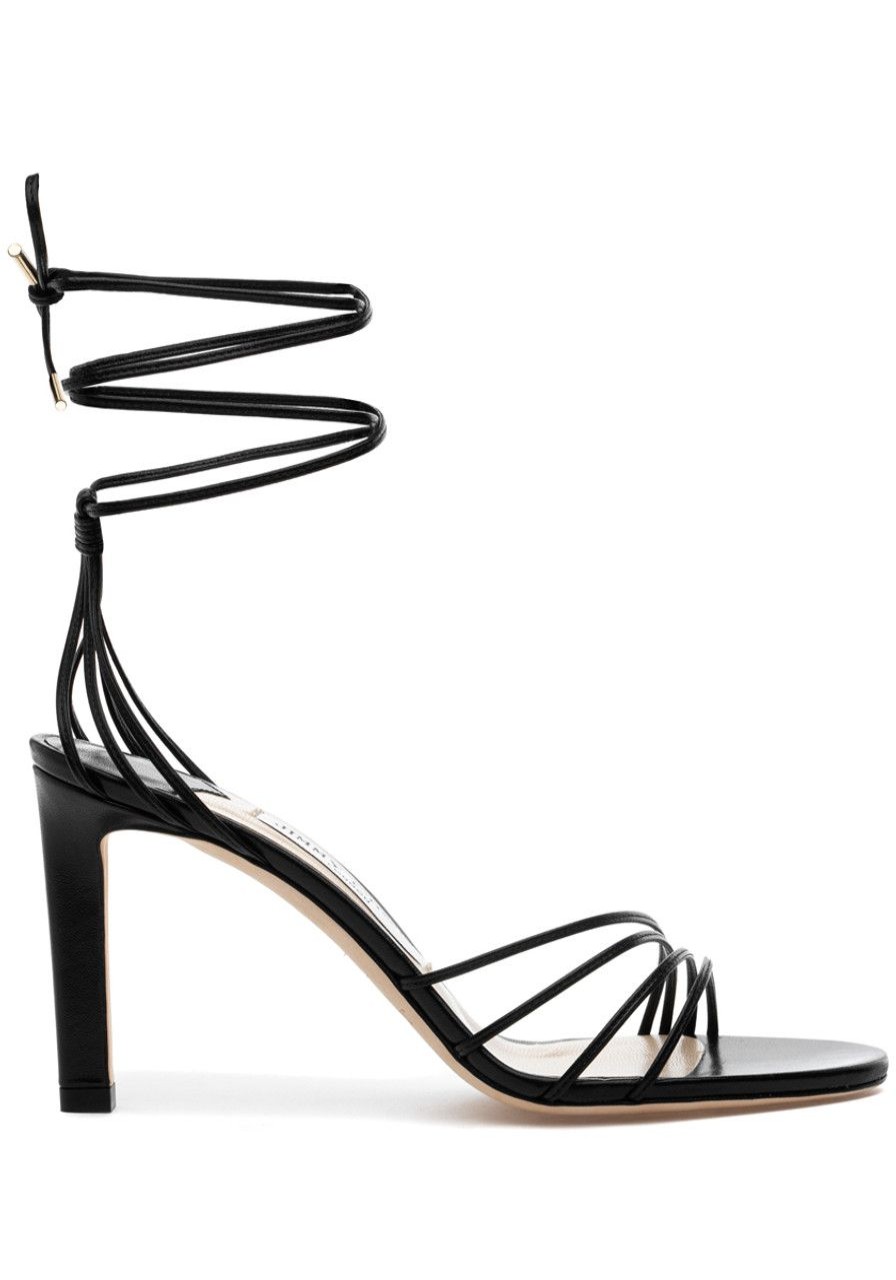 Women Jimmy Choo Sandals | Anita 85 Sandal Black Leather