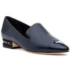 Women Jildor Flats | Fae Loafer Navy Leather Patent