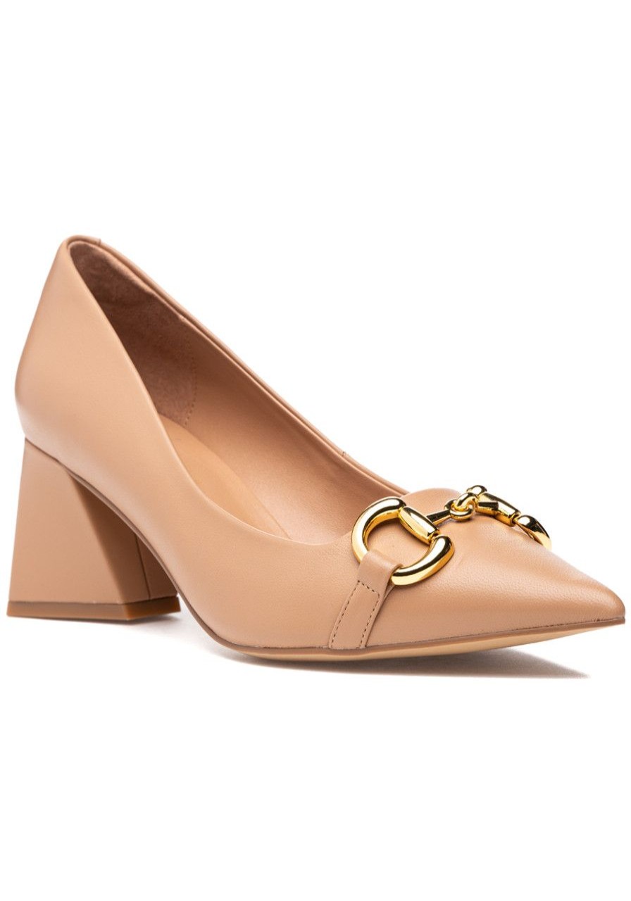 Women Jeffrey Campbell Pumps | Happy Hour Pump Natural Leather