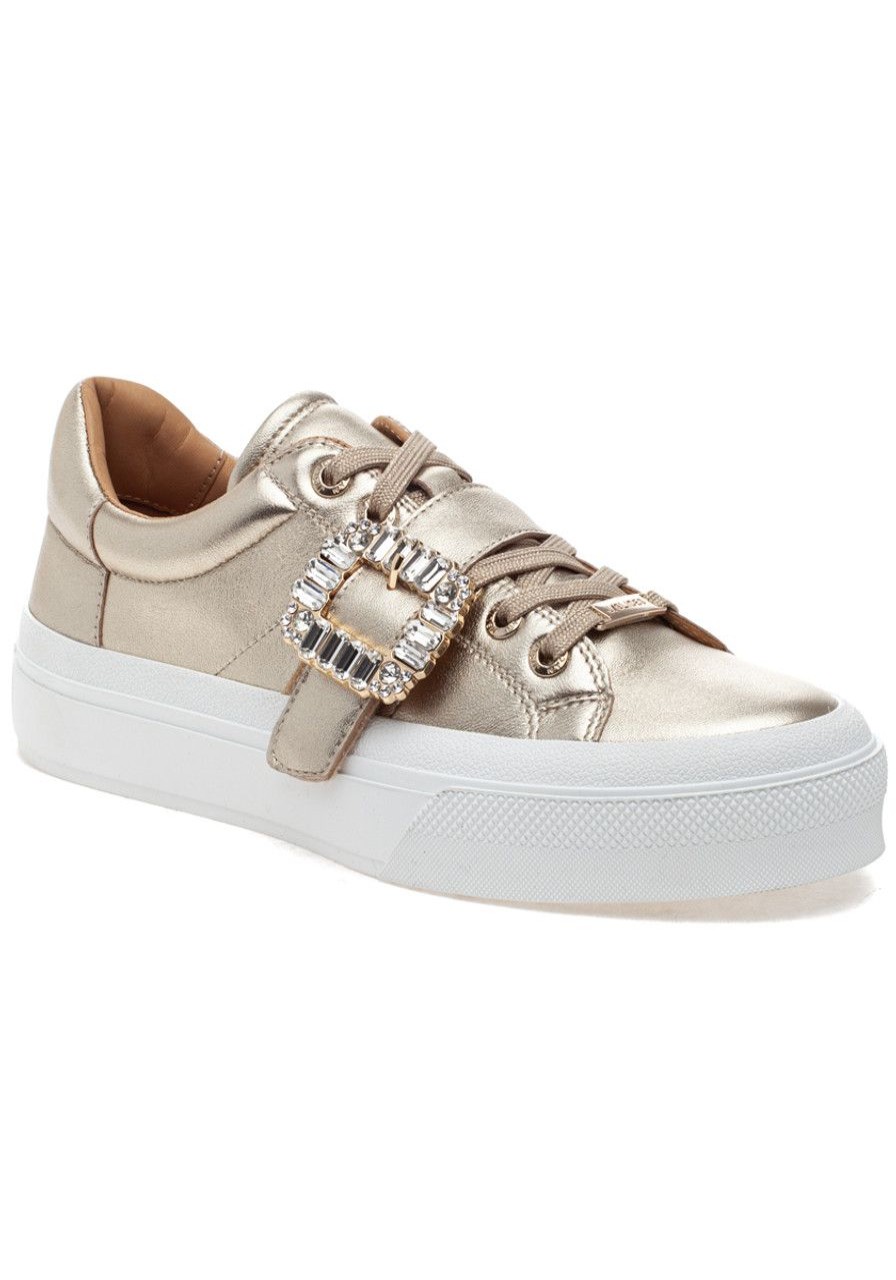 Women J/Slides Sneakers | Giddy Sneaker Gold Leather