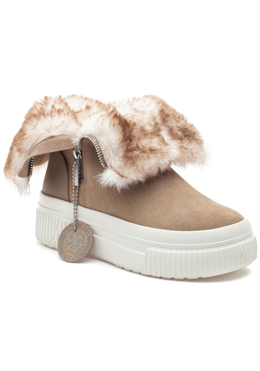 Women J/Slides Boots | Wally Boot Taupe Waterproof Suede
