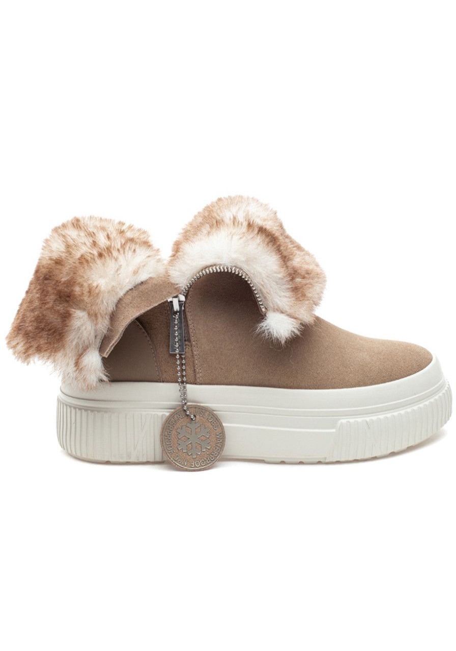 Women J/Slides Boots | Wally Boot Taupe Waterproof Suede
