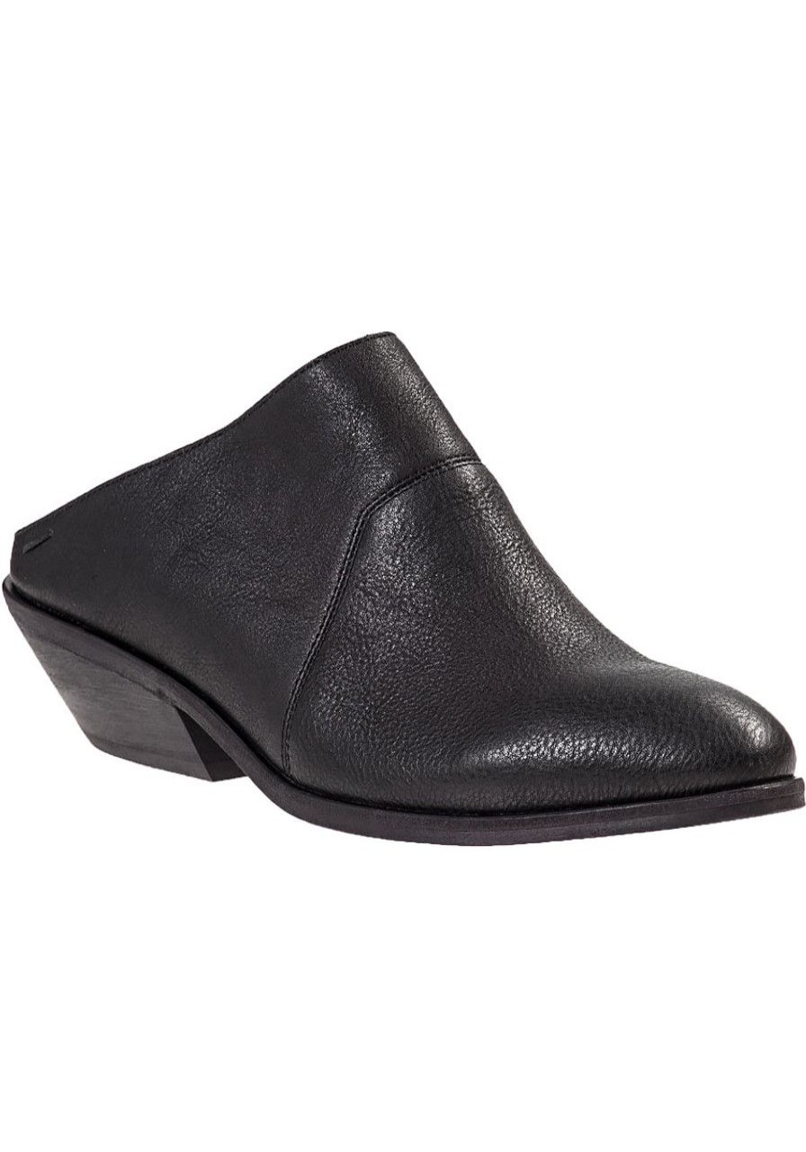 Women Eileen Fisher Mules & Clogs | Slide Mule Black Leather