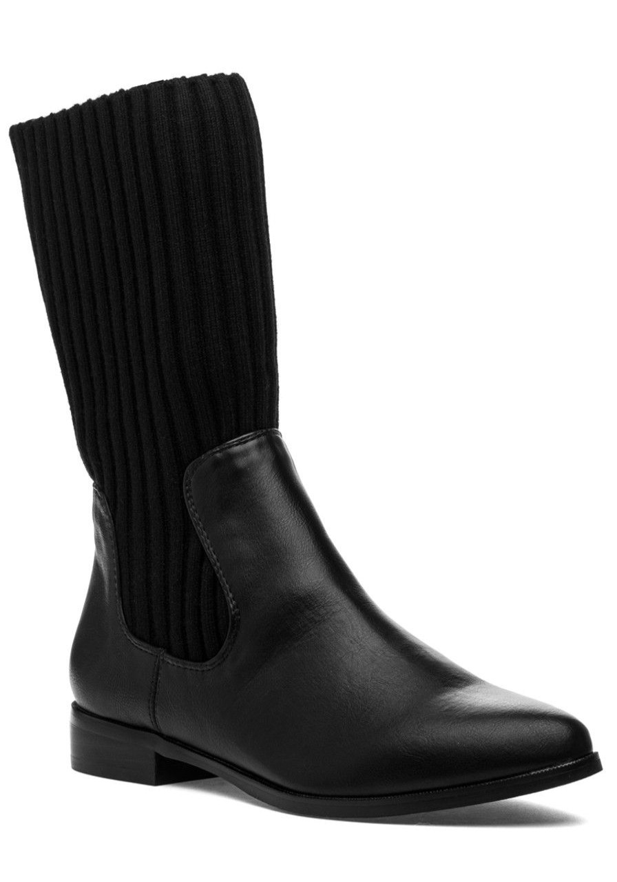 Women Chelsea Crew Boots | Escalate Boot Black