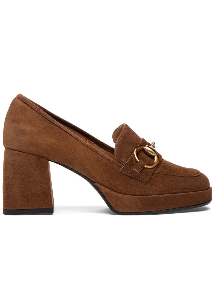 Women 275 Central Loafers & Oxfords | Cal Loafer Pump Brown Suede