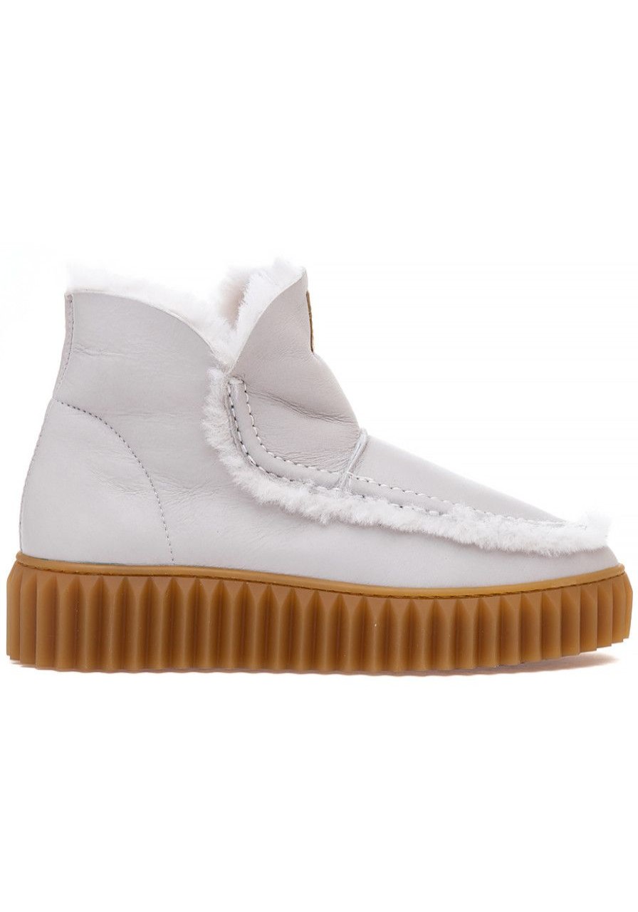 Women Voile Blanche Boots | Bice Boot White Leather