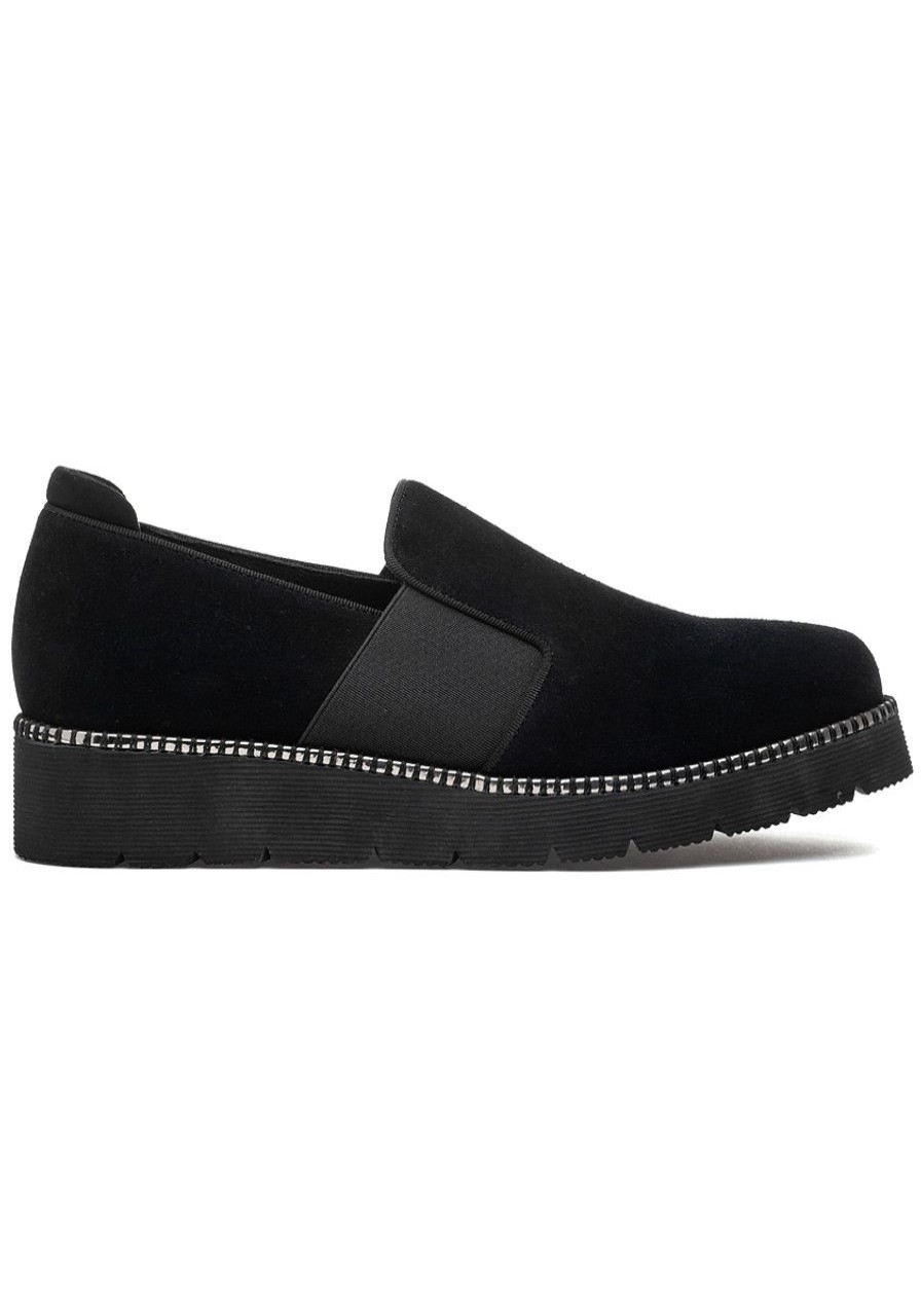 Women Jildor Loafers & Oxfords | Zev Loafer Black Suede