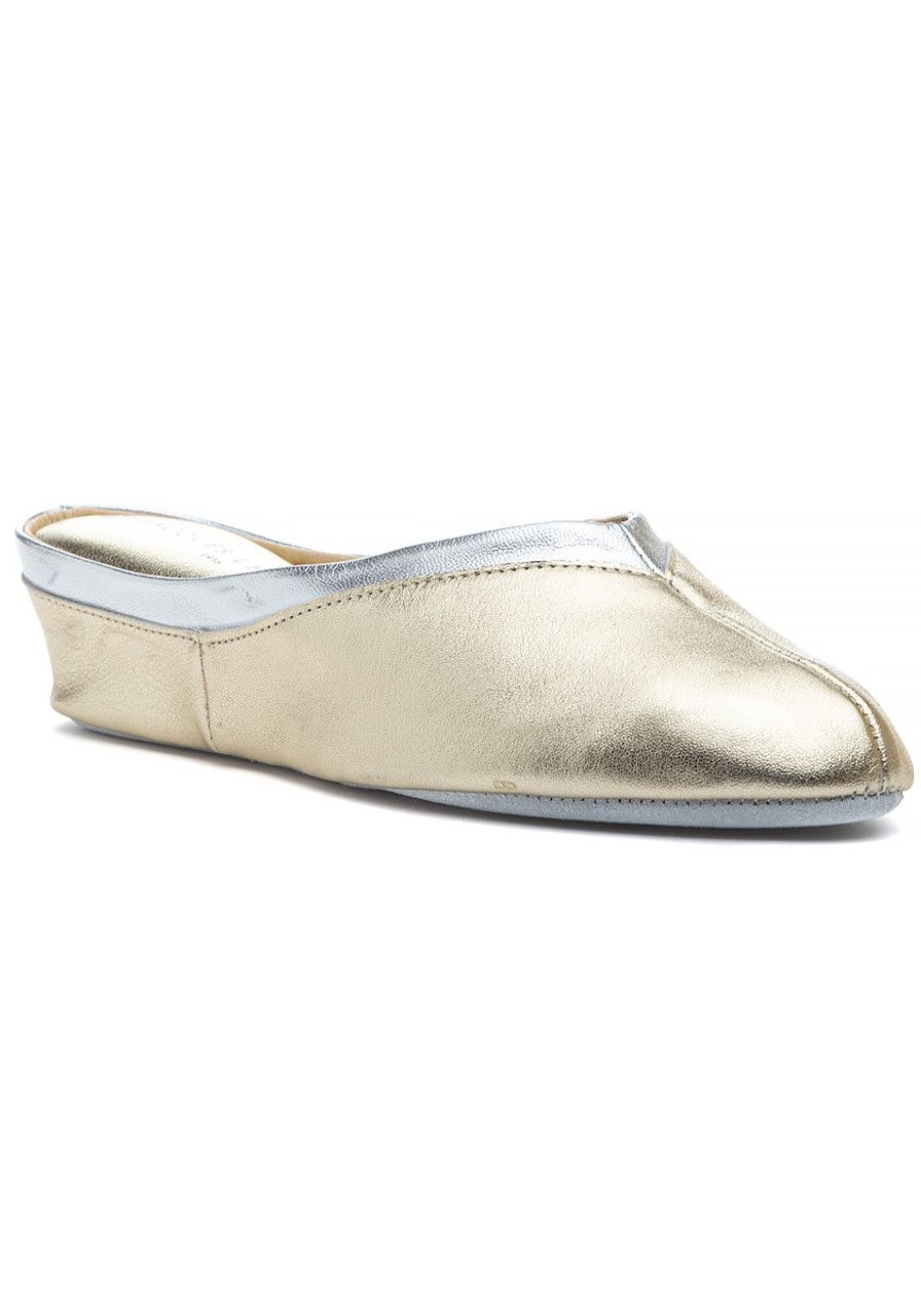 Women Jacques Levine Slippers | 4640 Slipper Gold/Silver