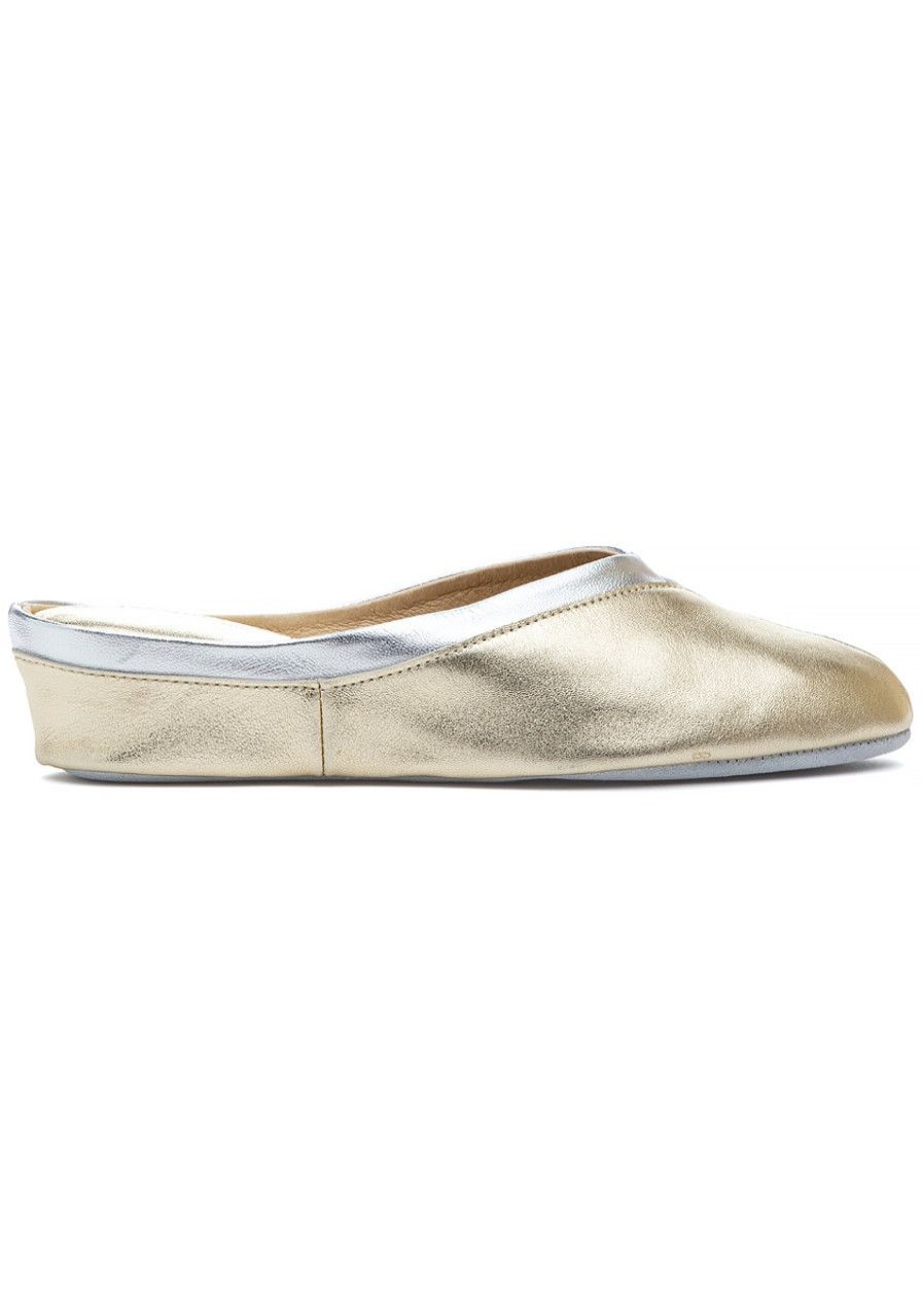 Women Jacques Levine Slippers | 4640 Slipper Gold/Silver
