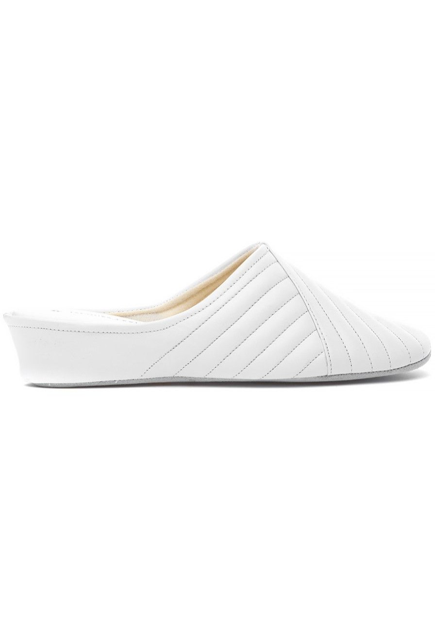 Women Jacques Levine Slippers | 1221 Slipper White Leather
