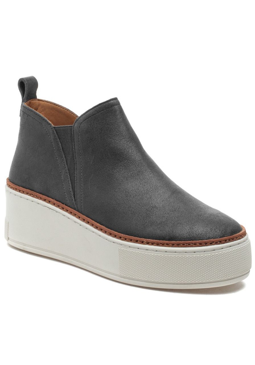 Women J/Slides Boots | Mika Sneaker Dark Grey Metallic Suede