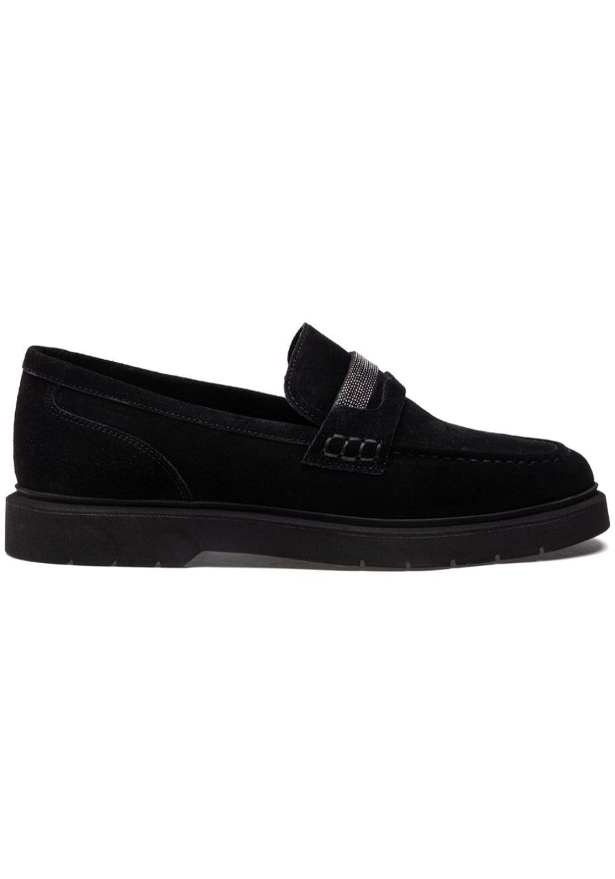 Women Jildor Loafers & Oxfords | Kimmo Loafer Black Suede