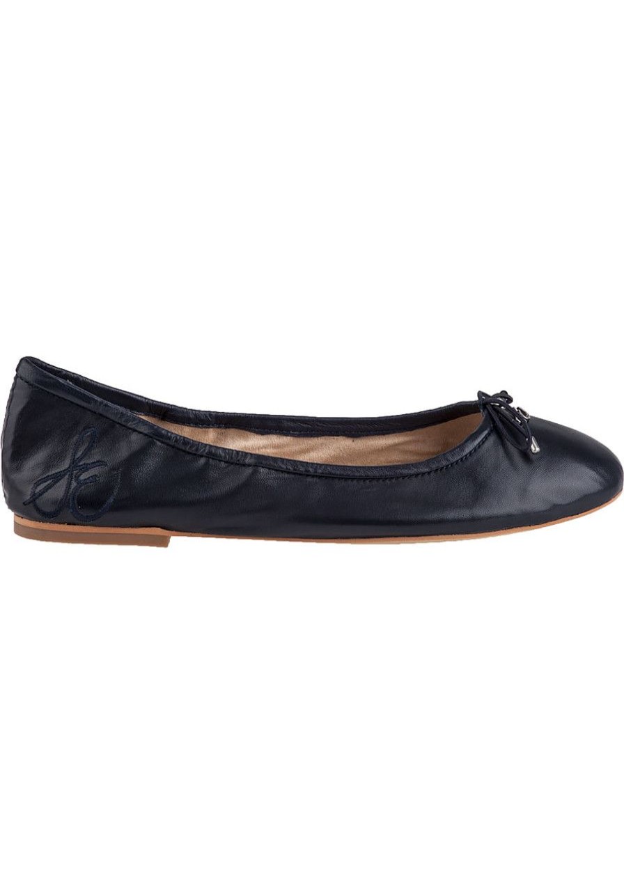 Women Sam Edelman Flats | Felicia Flat Navy Leather