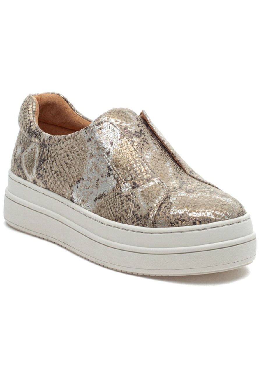 Women J/Slides Sneakers | Noel Sneaker Natural Snake Embossed