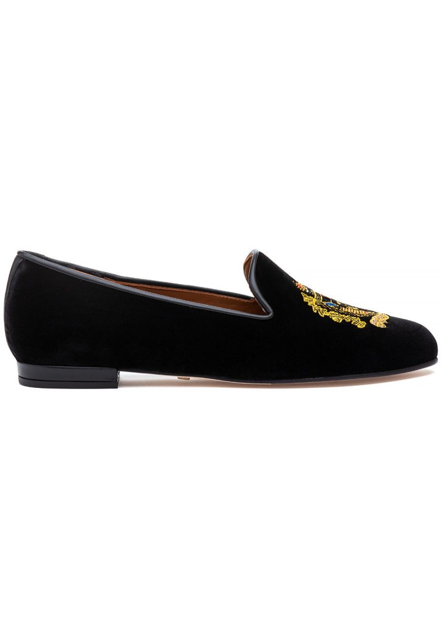 Women Jon Josef Loafers & Oxfords | G-Emblem Loafer Black Velvet