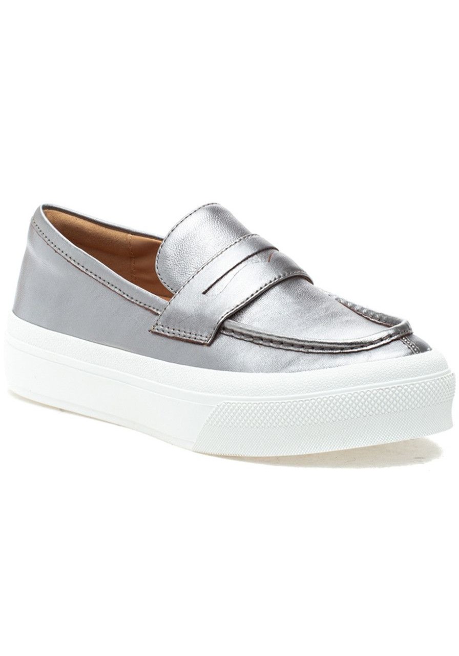 Women J/Slides Sneakers | Gigi Js Sneaker Pewter Leather