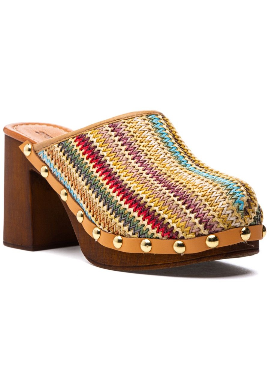 Women 275 Central Mules & Clogs | Saquon Mule Clog Maori Raffia