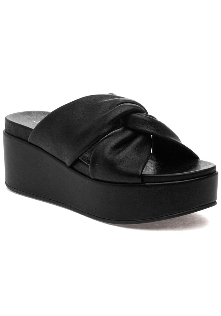 Women J/Slides Sandals | Quinn Sandal Black Leather