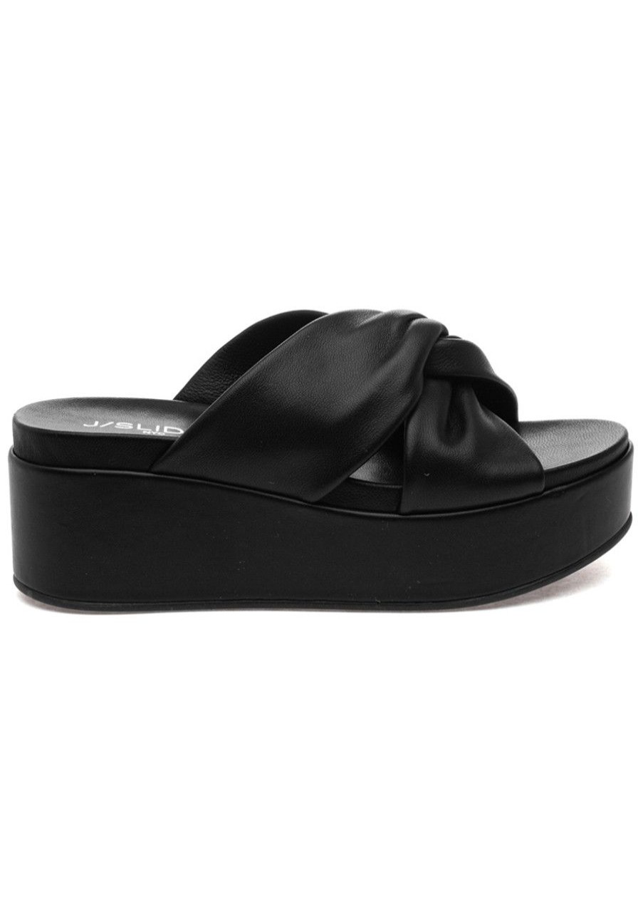 Women J/Slides Sandals | Quinn Sandal Black Leather