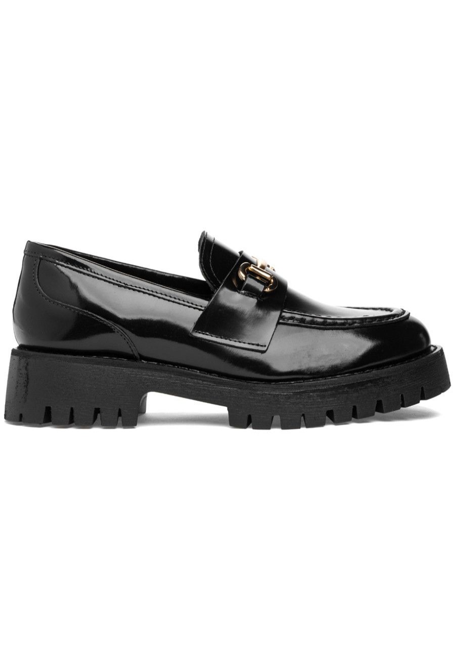 Women Steve Madden Loafers & Oxfords | Lando Loafer Black Leather