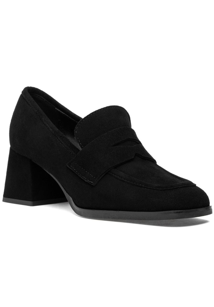 Women 275 Central Loafers & Oxfords | Lonzo Loafer Pump Black Suede