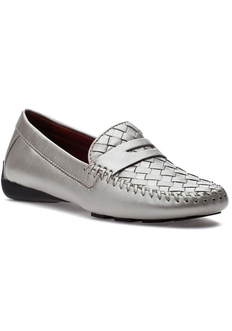 Women Robert Zur Flats | Petra Loafer True Silver