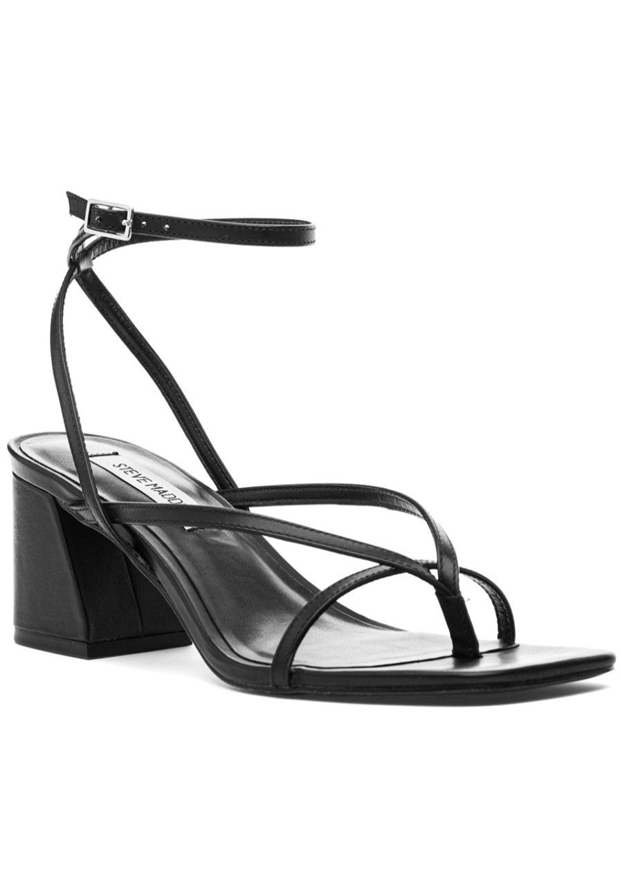 Women Steve Madden Sandals | Alaina Sandal Black Leather