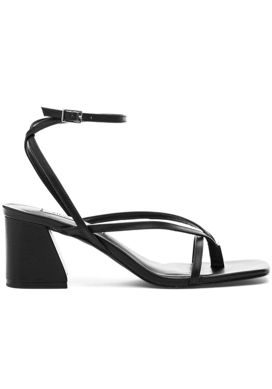 Women Steve Madden Sandals | Alaina Sandal Black Leather