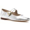 Women Sam Edelman Flats | Michaela Mary Jane Flat Silver Leather