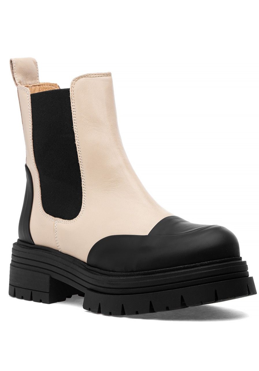 Women 275 Central Boots | Klaus Boot Beige Leather/Black Rubber