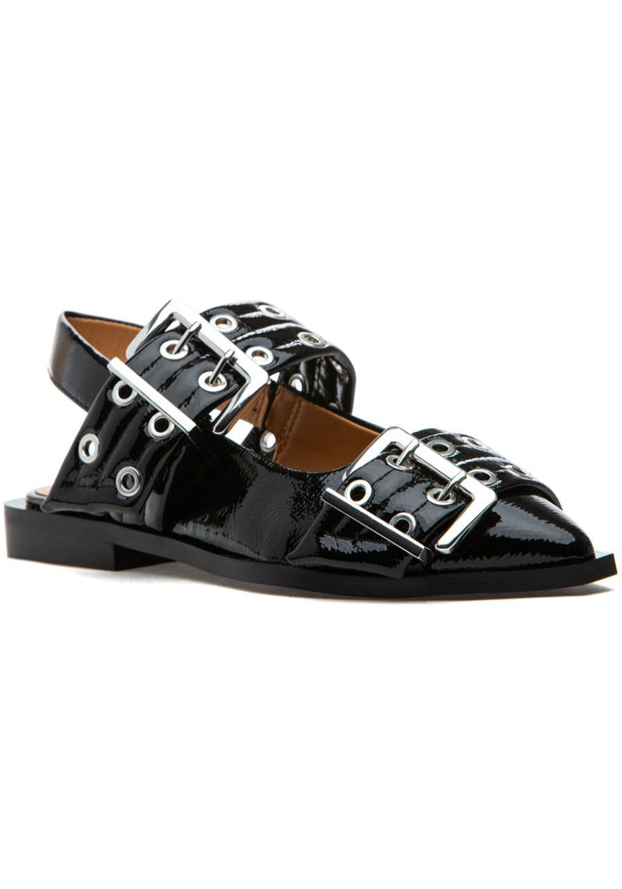 Women Steve Madden Flats | Graya Flat Black Patent