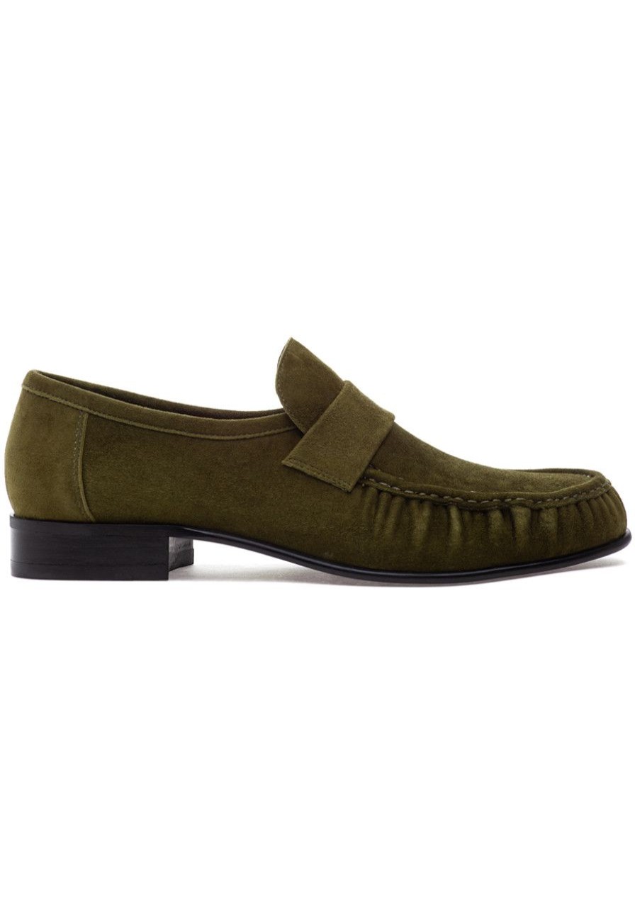 Women Jeffrey Campbell Loafers & Oxfords | Societies Loafer Olive Suede