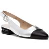 Women Jildor Flats | Fily-X Flat Silver/Black Leather
