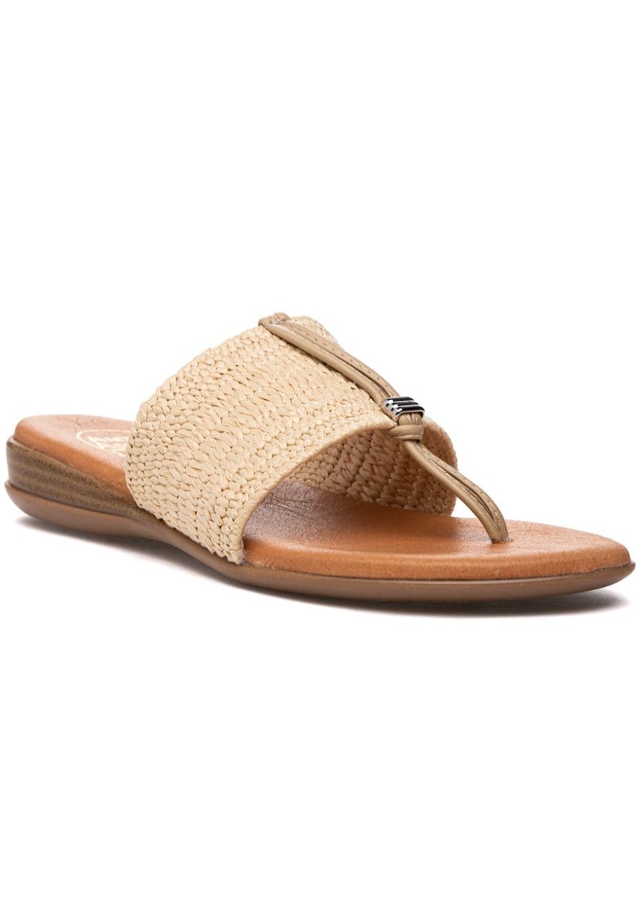 Women Andre Assous Sandals | Nice Sandal Beige Raffia