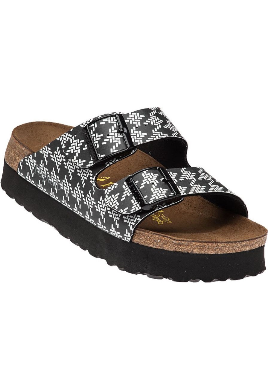 Women Birkenstock Sandals | Arizona Platform Knotted Black Sandal