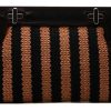 Women Staud Clutches | Alba Frame Clutch Black/Tan Seashore Stripe