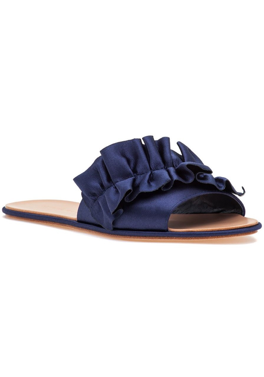 Women Loeffler Randall Sandals | Rey Sandal Eclipse Navy Satin
