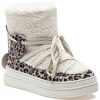 Women J/Slides Boots | Newbie Boot White Leopard Print Waterproof Suede