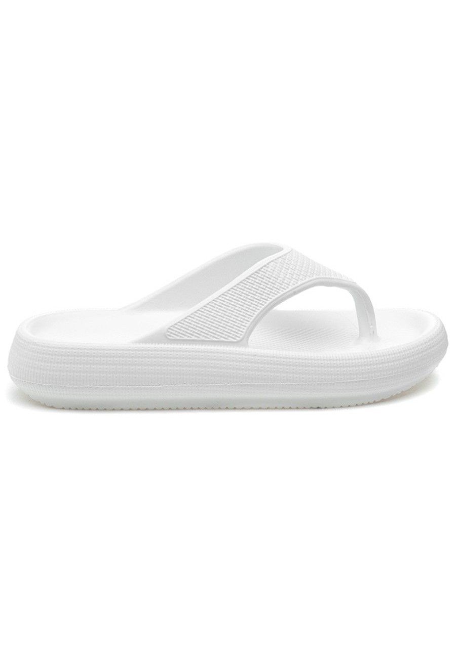 Women Beach Slides Sandals | Sandee Sandal White Eva