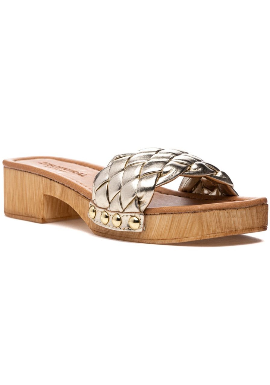 Women 275 Central Mules & Clogs | Piper Sandal Platino Leather