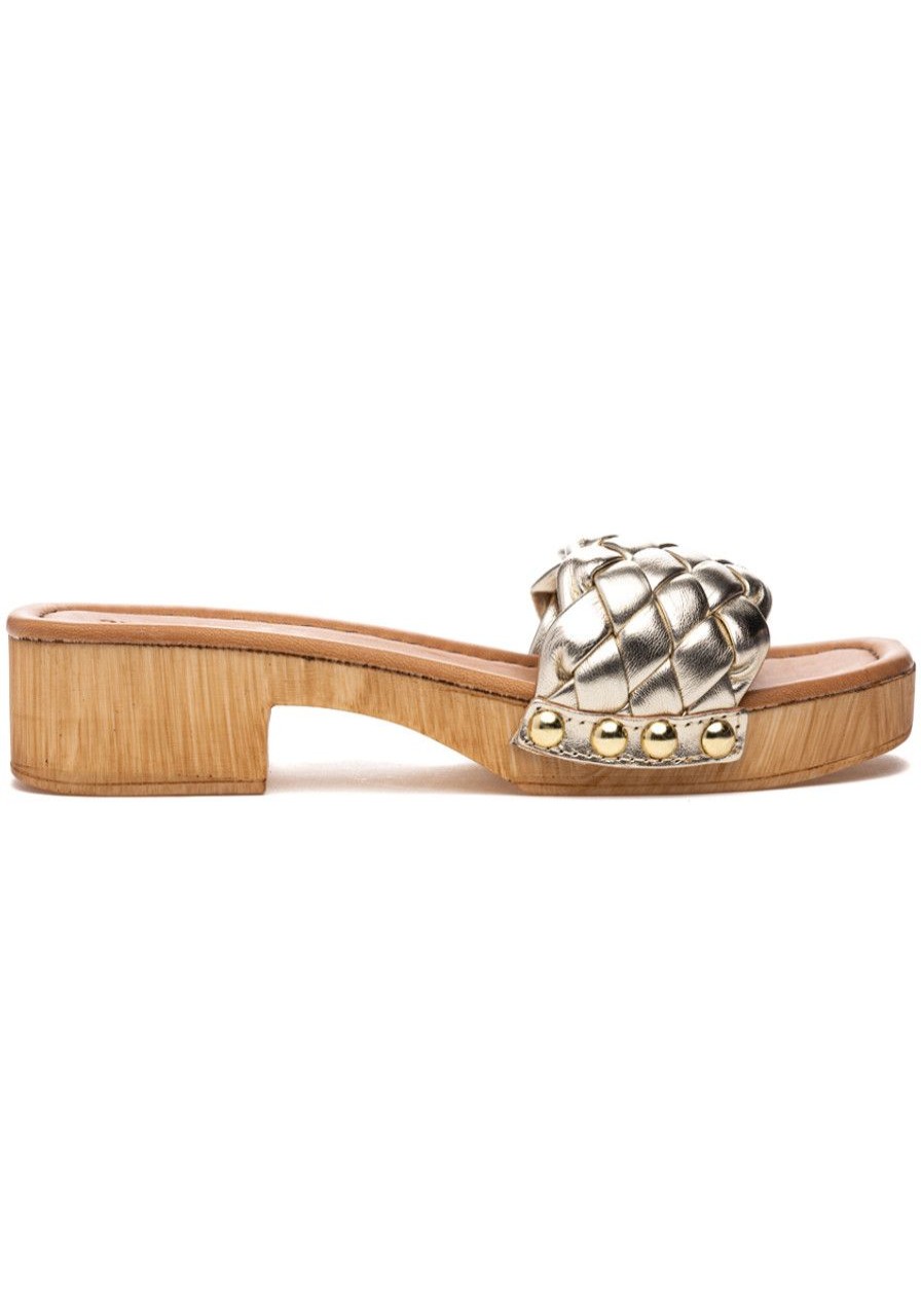Women 275 Central Mules & Clogs | Piper Sandal Platino Leather