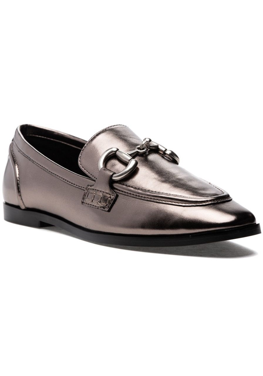 Women Jeffrey Campbell Loafers & Oxfords | Velviteen Loafer Pewter Leather