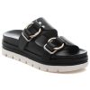 Women J/Slides Sandals | Baha Sandal Black Leather