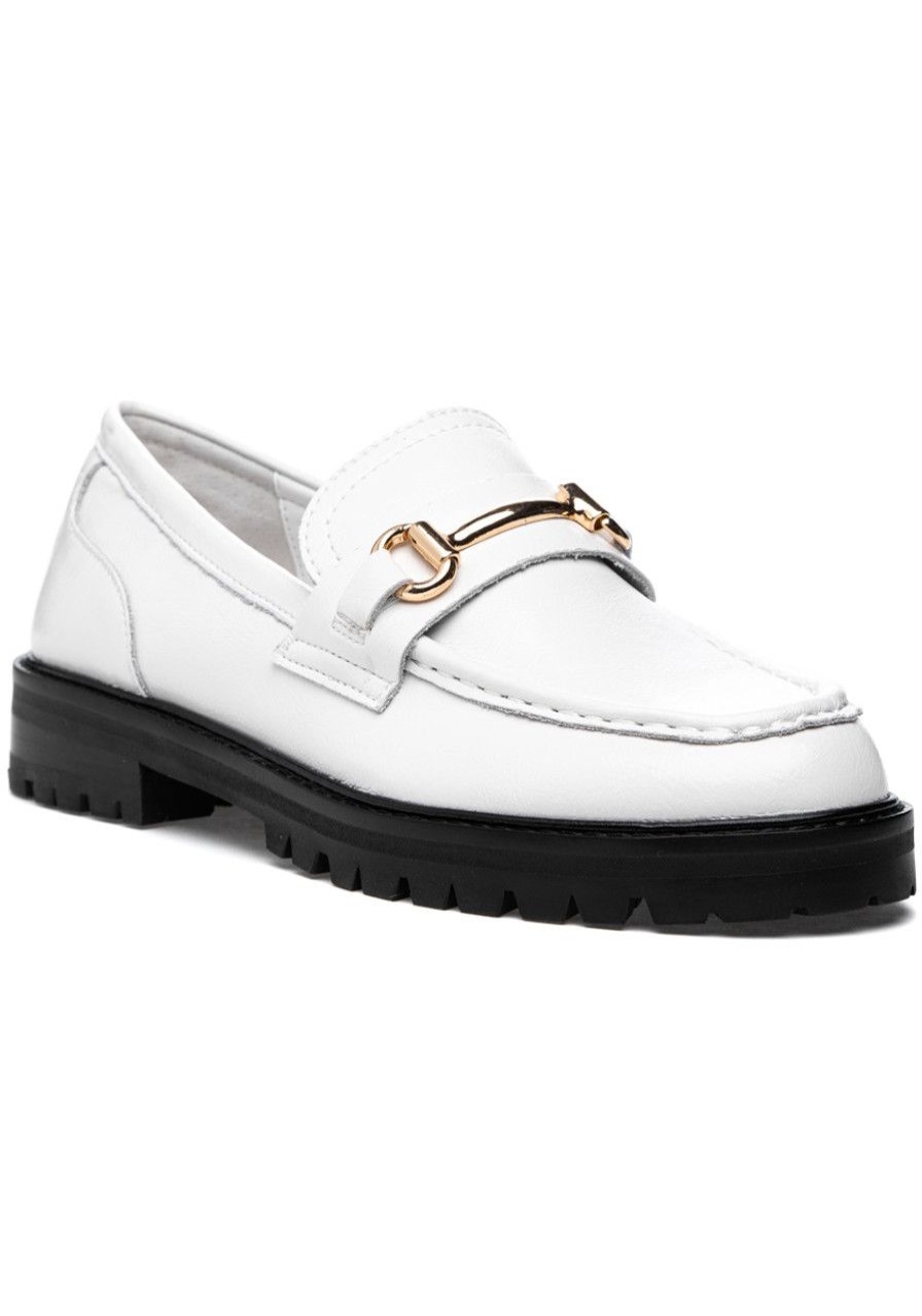 Women Steve Madden Loafers & Oxfords | Mistor Loafer White Leather