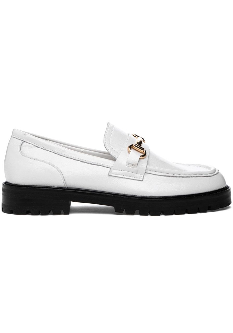 Women Steve Madden Loafers & Oxfords | Mistor Loafer White Leather