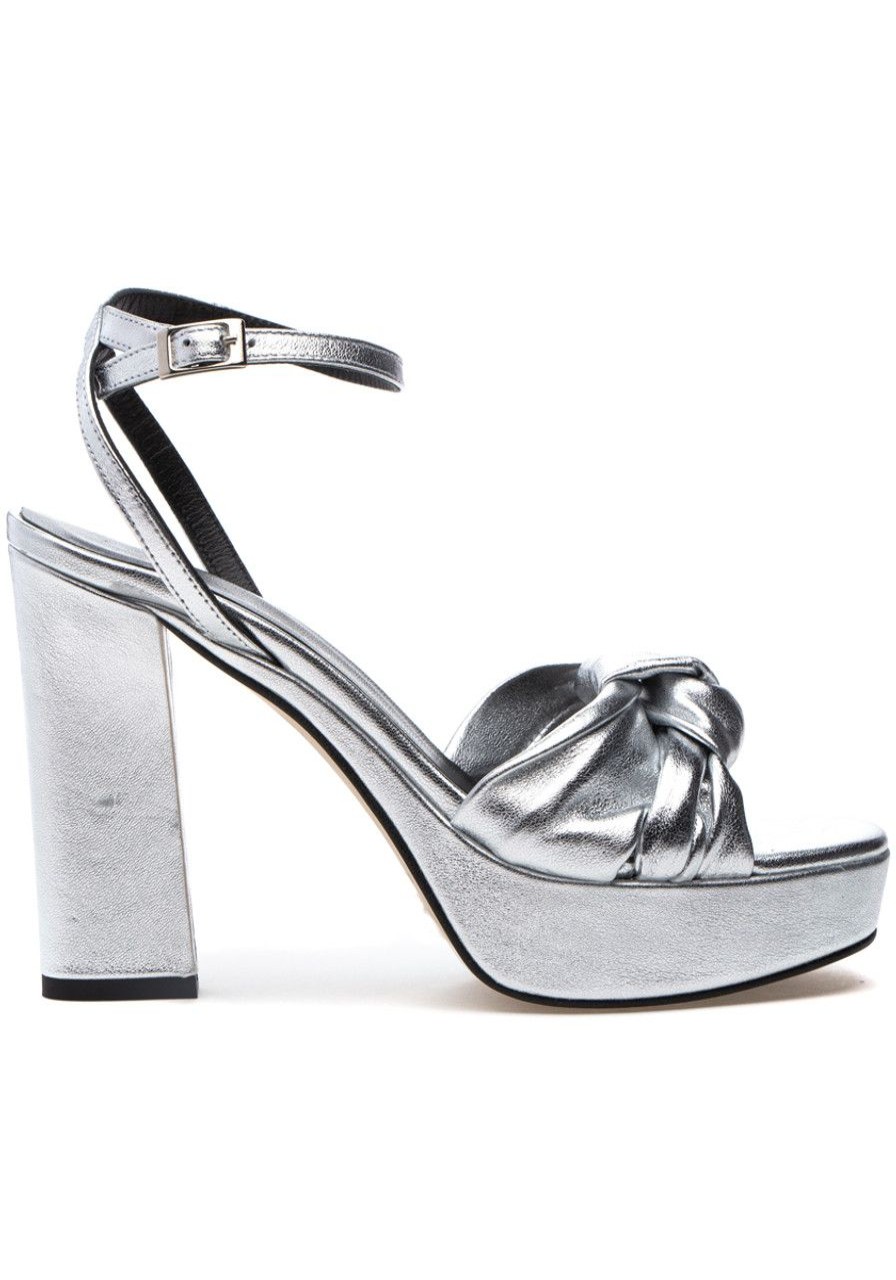 Women 275 Central Sandals | Miles Sandal Silver Metallic Leather