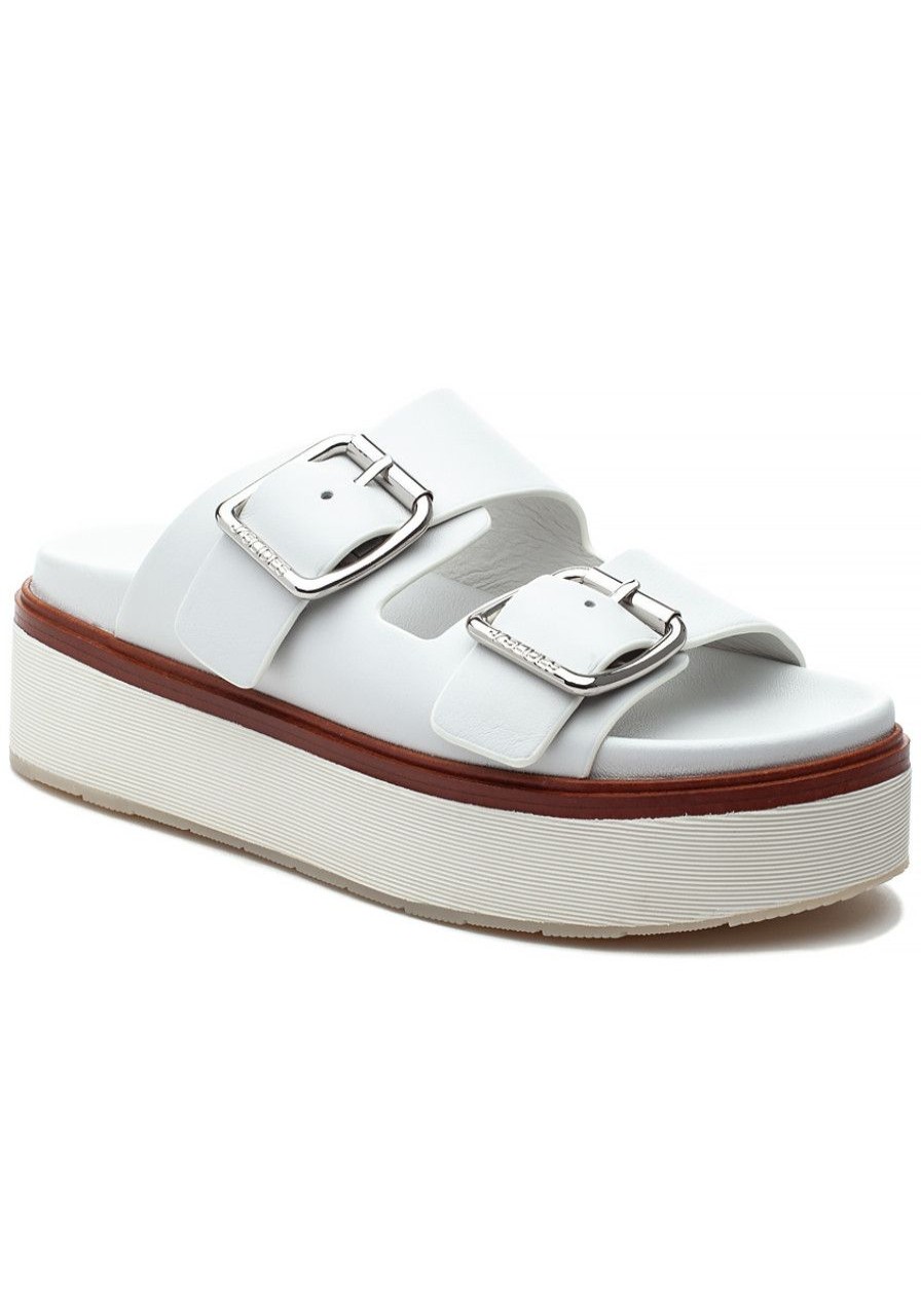 Women J/Slides Sandals | Bowie Sandal White Leather