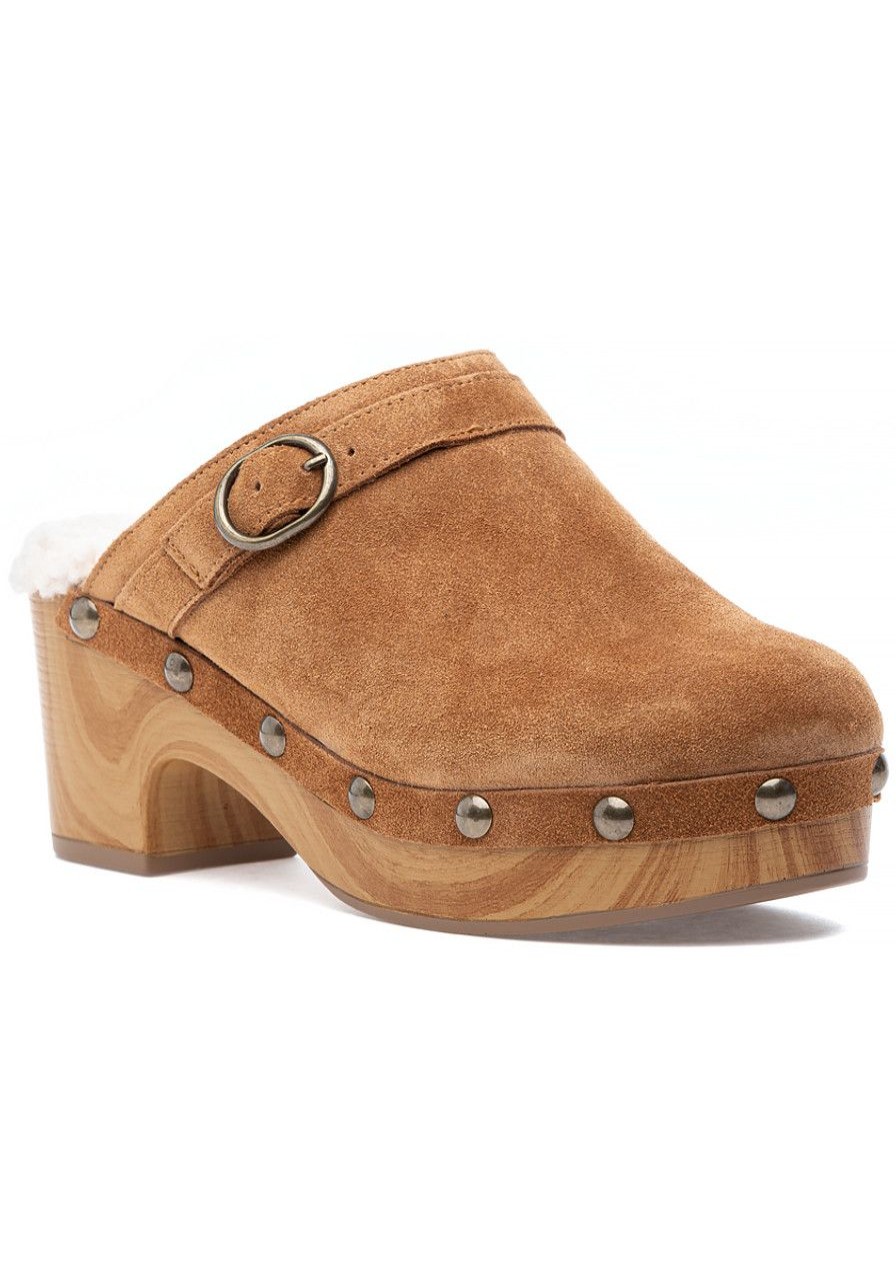 Women Chinese Laundry Mules & Clogs | Carlie Clog Brown Suede
