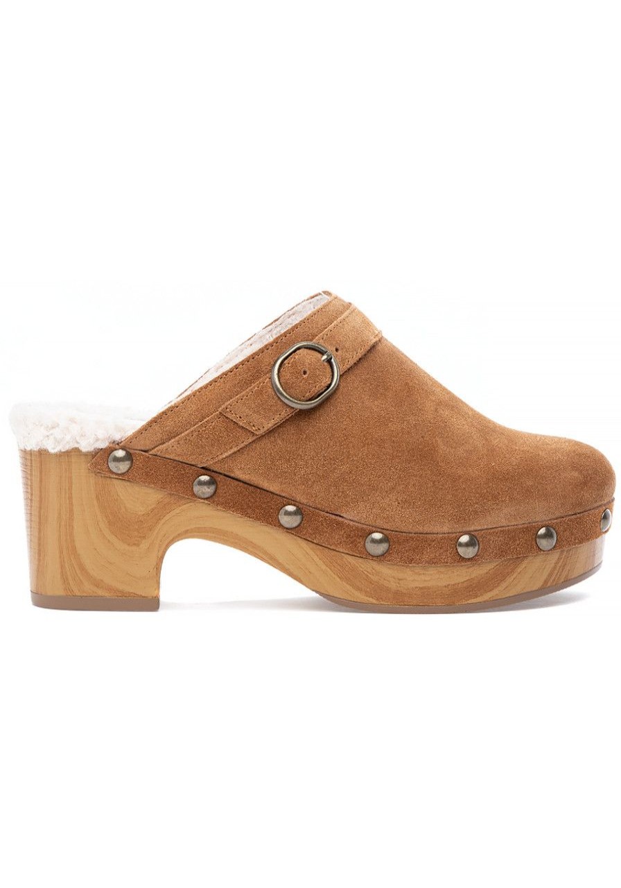 Women Chinese Laundry Mules & Clogs | Carlie Clog Brown Suede