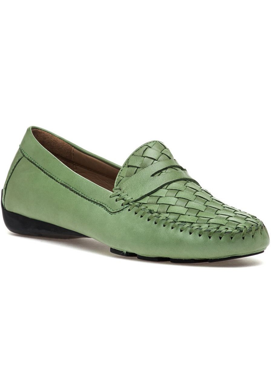 Women Robert Zur Flats | Petra Loafer Leaf Leather